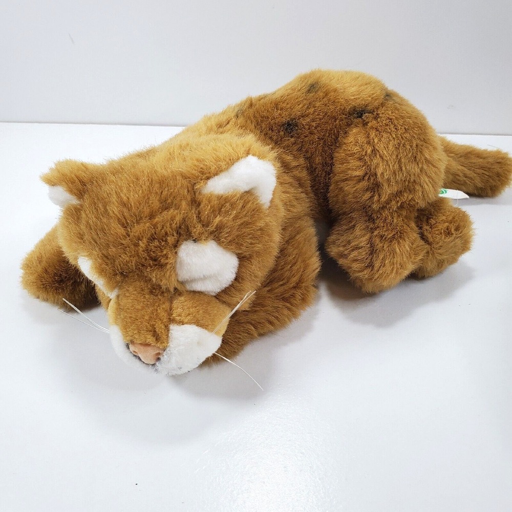 Rainforest Cafe Plush Sleeping Spotted Leopard Cub Soft Stuffed Animal Toy 11"
